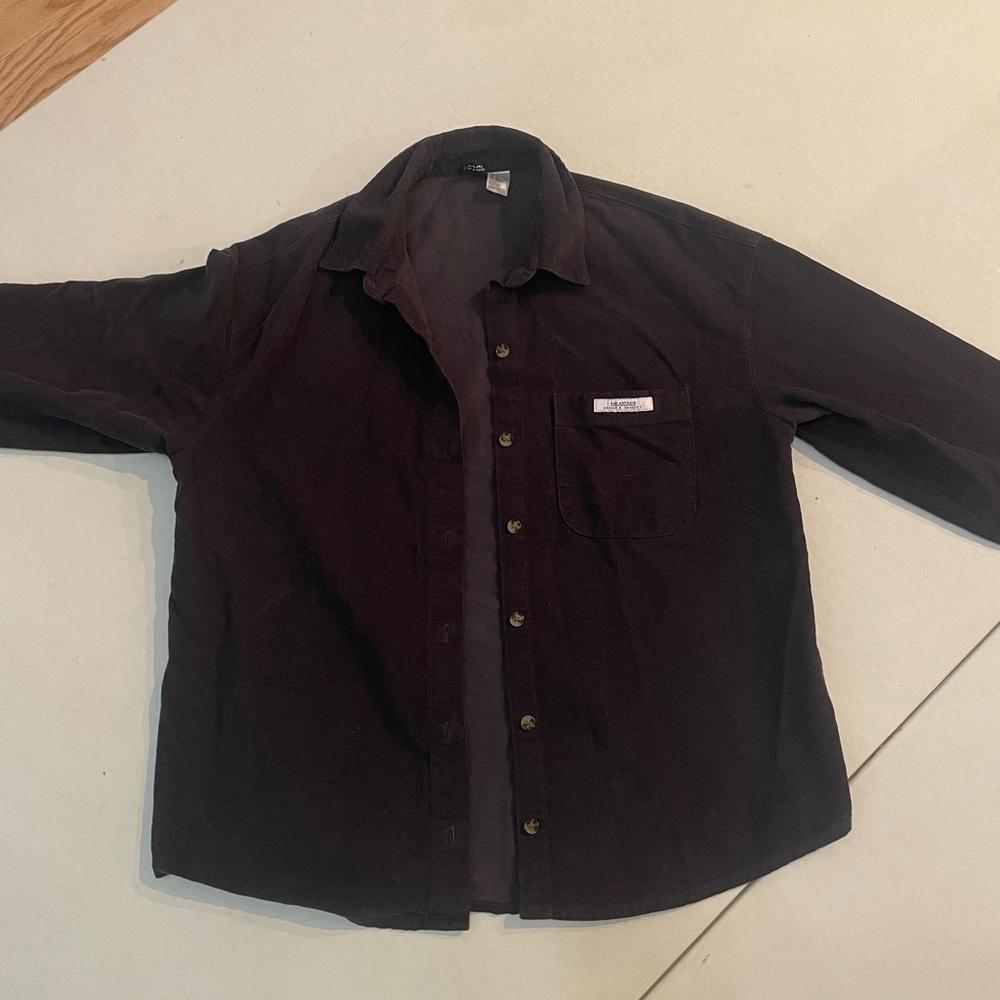 Dark Brown Button-Up Shirt